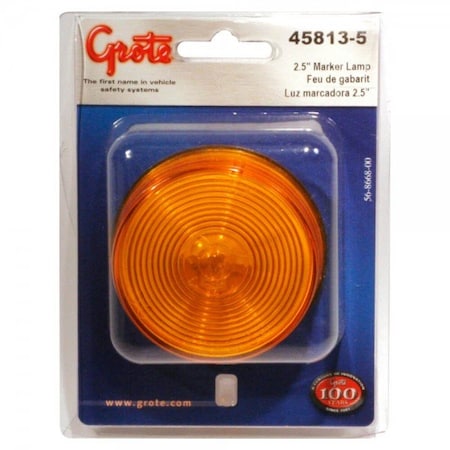 Grote Clr/Mkr2.5- Yel- Sld W/Optic Lens- Retai Clr/Mkr Lamp, 45813-5 45813-5